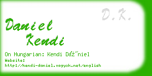 daniel kendi business card